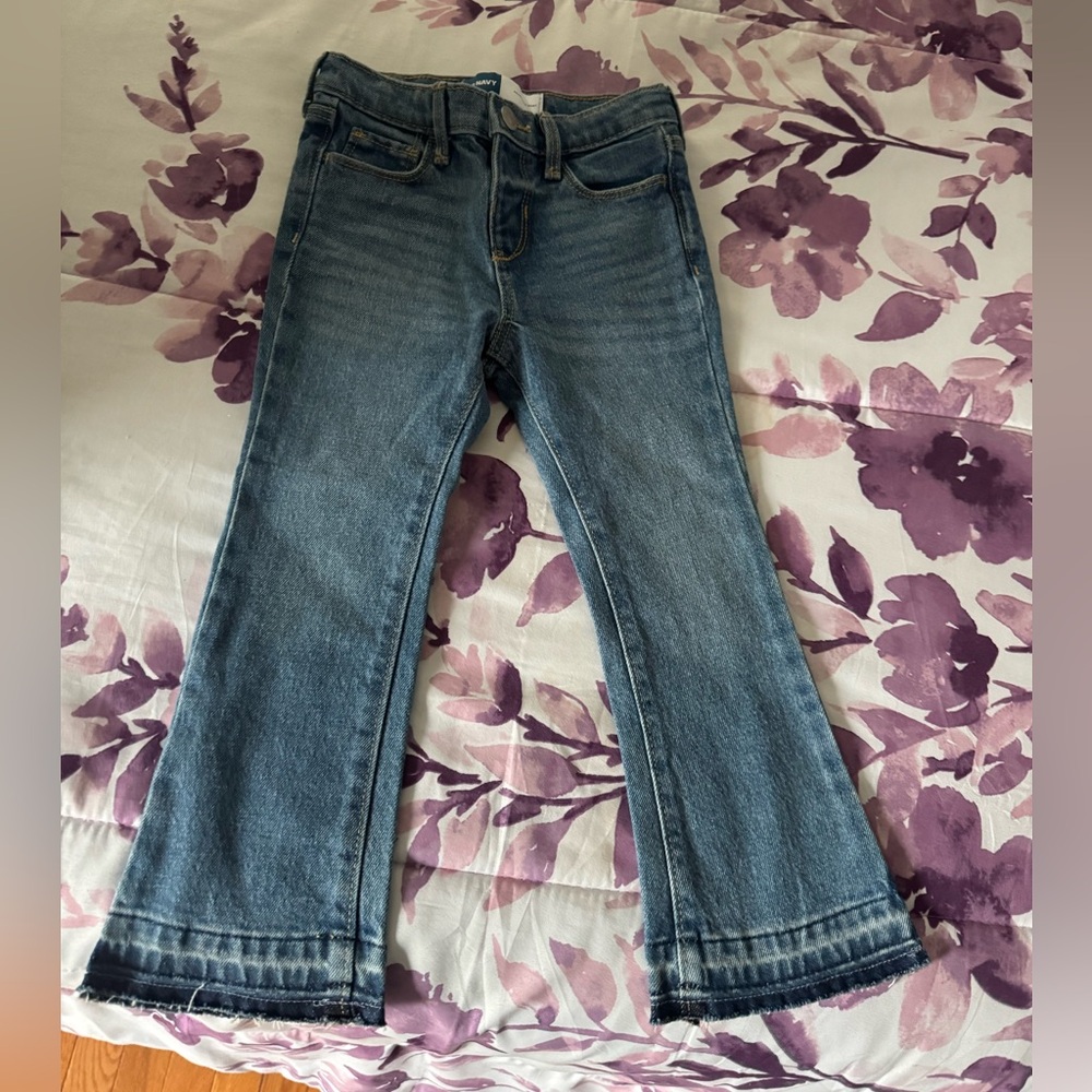 Girls Blue Flared Hem Jeans old navy